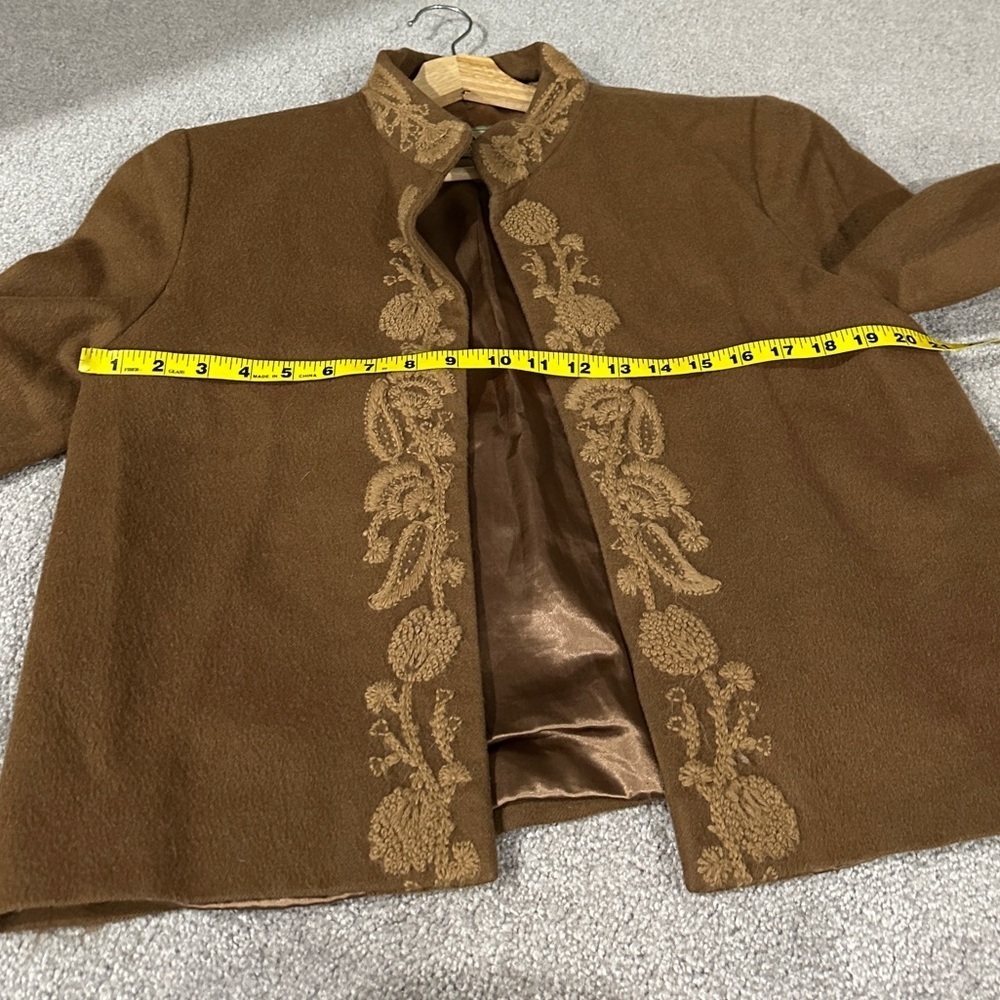Vintage Alpaca International Embroidered Open Cardigan Jacket - Picture 6 of 8
